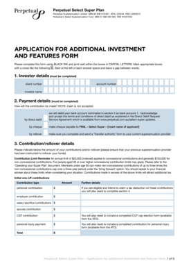 Perpetual Select Super Plan Application Form