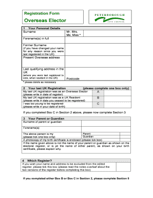 Overseas Elector Registration Form
