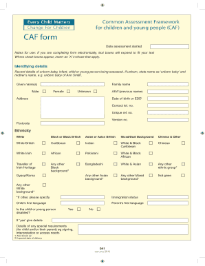 Child Assessment Form