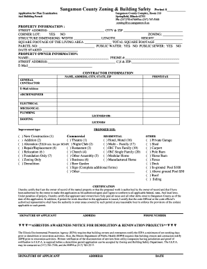 Sangamon County Building Permit Application