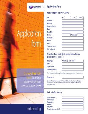 UK Annual Season Ticket Application Form