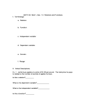 Math 65 Module 1 Section 1.5