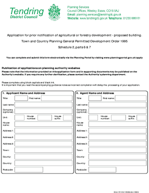 Agricultural or Forestry Development Prior Notification Application