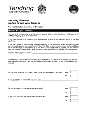 UK Tenancy Termination Notice