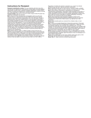 IRS Form 1099-G Instructions