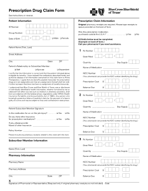 Prescription Drug Claim Form