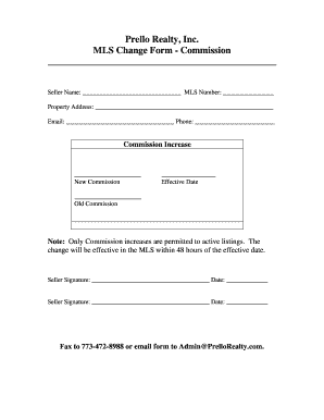 MLS Change Form - Commission