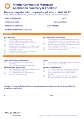 Priority Commercial Mortgage Application