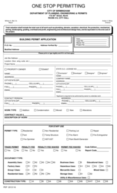 City of Birmingham Building Permit Application