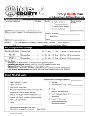 St. Louis County Group Health Plan Enrollment Form