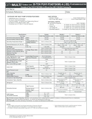 Lbc authorization letter sample to claim parcel - Outdoor Unit: Job Name: 20-TON PUHY-P240YSKMU-A (-BS) (Consists of Two PUHY-P120YKMU-A (-BS) and One CMY-Y100CBK3 Twinning Kit) Schedule Reference: Date: OUTDOOR VRF HEAT PUMP SYSTEM FEATURES UNIT OPTION INVERTER-driven compressor