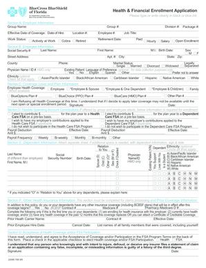 Health & Financial Enrollment Application