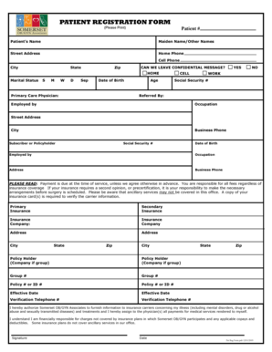 Patient Registration Form