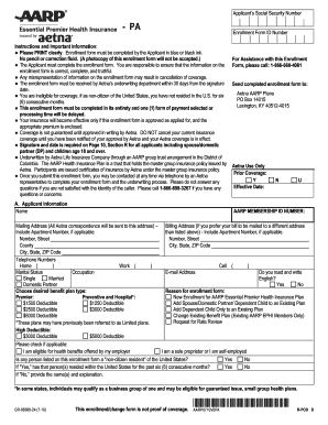 AARP Essential Premier Health Insurance Enrollment Form