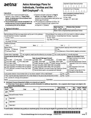 Aetna Advantage Plans Enrollment Form