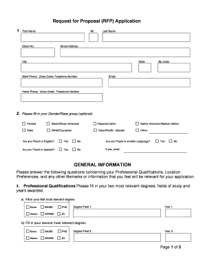 Request for Proposal Application