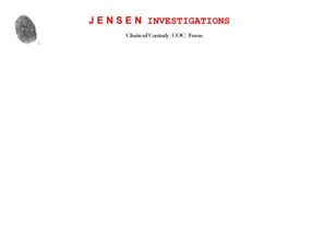 Chain of Custody Form