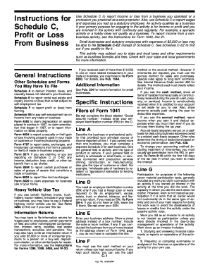 IRS Schedule C Instructions