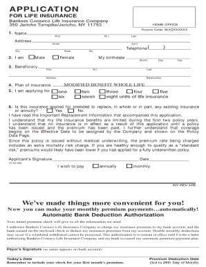 Guaranteed Acceptance Life Insurance Application