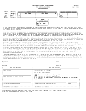 Interim Assistance Reimbursement Form IM-3110