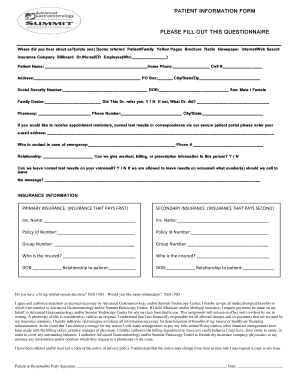 Patient Information Form