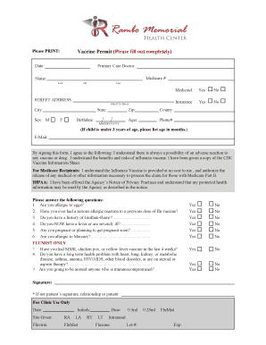 Vaccine Permit Form