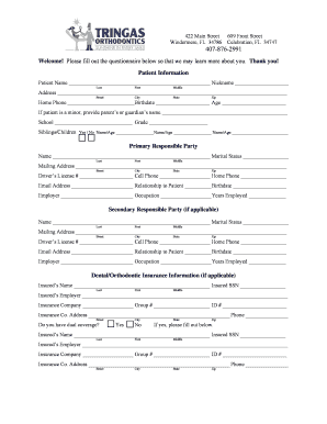 Patient Information Form
