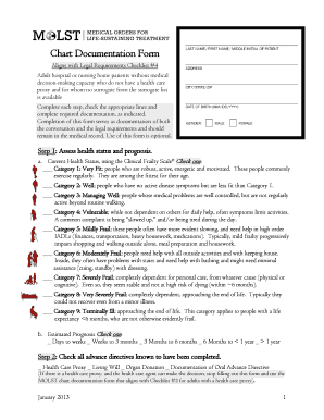 Chart Documentation Form for Adults Without Decision-Making Capacity