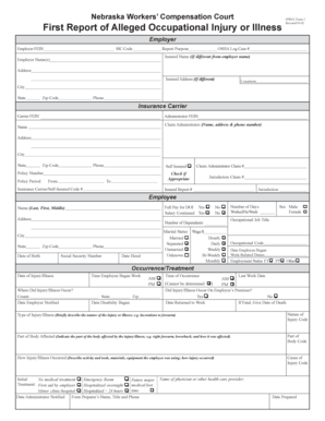 Nebraska Workers’ Compensation Court Form 1