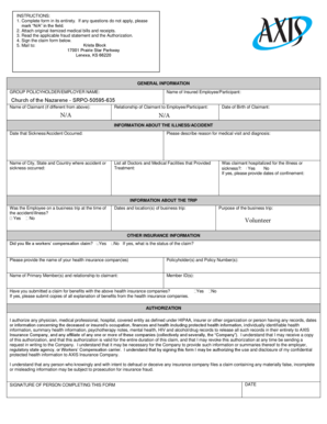 Medical Claim Form