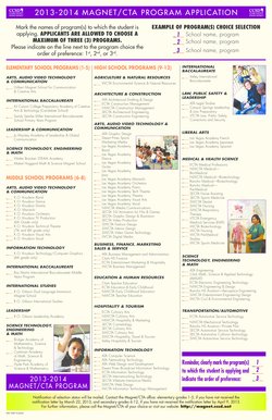 2013-2014 Magnet/CTA Program Application