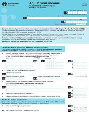 IR 215 Income Adjustment Form