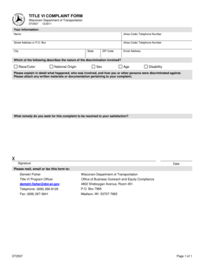 dt2507 complaint form