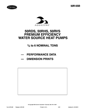 Carrier Water Source Heat Pump Performance Data