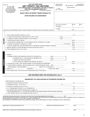 Ohio Schedule X Reconciliation Form