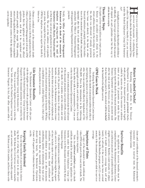 US Federal Survivor Benefits Claim Form