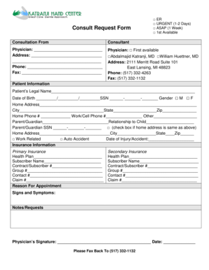 Consult Request Form