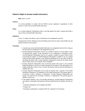 Patient’s Right to Access Health Information