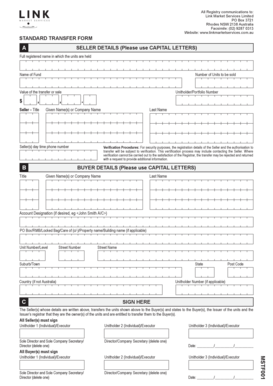 Standard Transfer Form