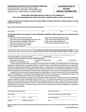 Authorization to release medical information - Medfusion - medfusion