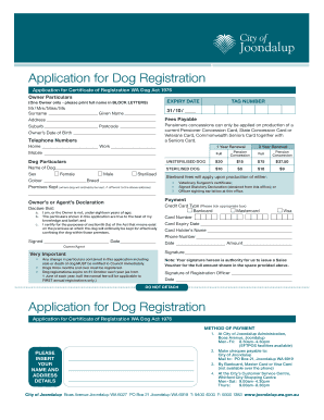 Dog Registration Application
