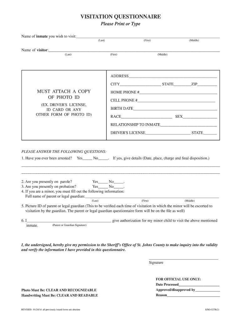 inmate release form Preview on Page 1