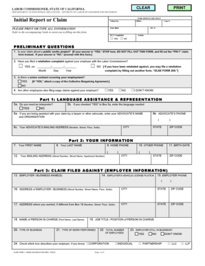 California Wage Claim Form