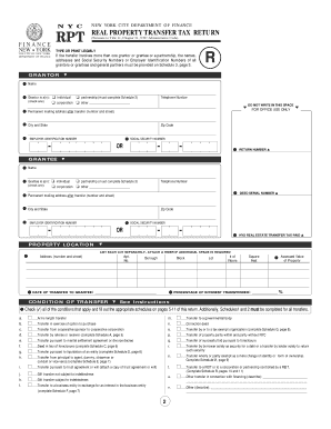 New York City Real Property Transfer Tax Return