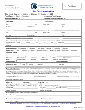 Gas Permit Application