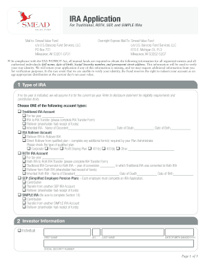 IRA Application Form