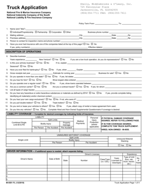 Truck Application Form