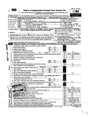 Form 990 Exempt Organization Tax Return