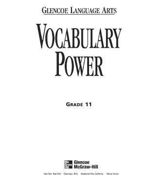 Glencoe Vocabulary Power Workbook