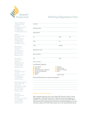 Workshop Registration Form